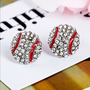 Baseball earrings
